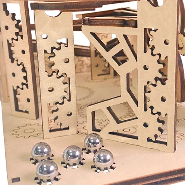 Children's Puzzle 3D Puzzle DIY Stone Thrower Manual Assembly Toy Mechanical Track Model - Image 4