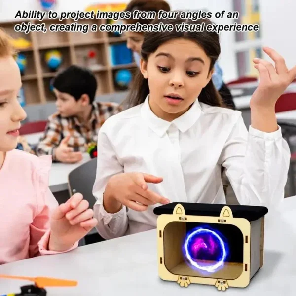 Upgraded DIY 3D Holographic Cinema Mobile Phone Projector Scientific Experiment Materials Children's Educational Technology Toys - Image 2