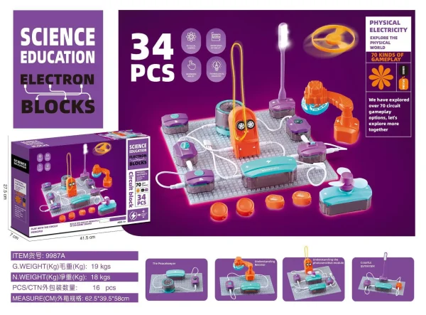 New DIY Science Experiment Electronic Building Blocks Children's Circuit Physics Toys Exercise Children's Thinking Ability - Image 2