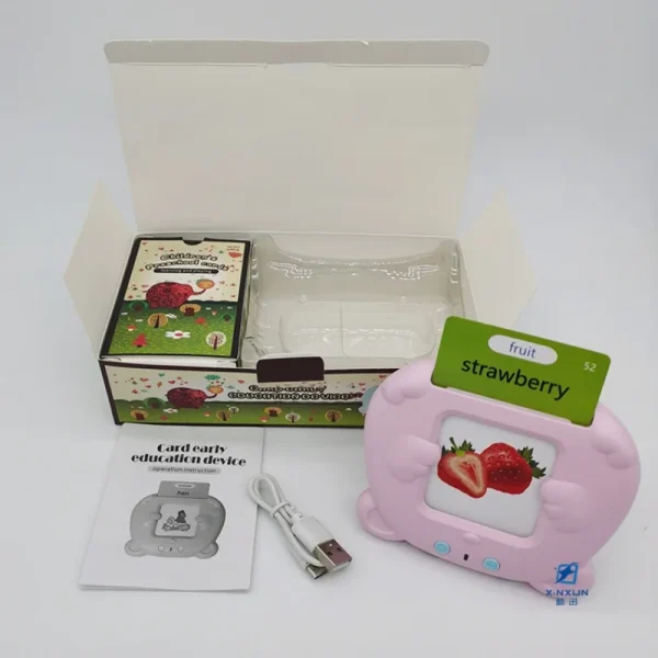 Language Audio Book Learning Education 112 Cards Kids Talking Audio Book Machine Gift Russian English Spanish French Portuguese - Image 3