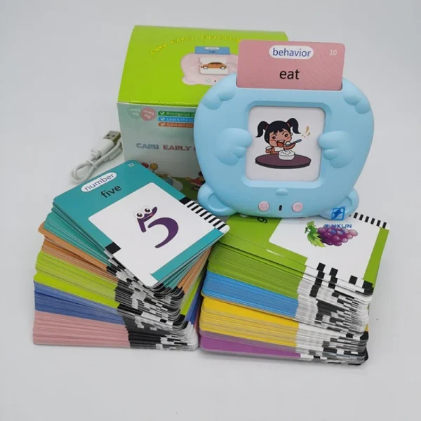Language Audio Book Learning Education 112 Cards Kids Talking Audio Book Machine Gift Russian English Spanish French Portuguese - Image 2