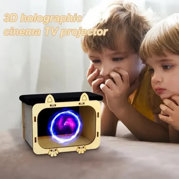 Upgraded DIY 3D Holographic Cinema Mobile Phone Projector Scientific Experiment Materials Children's Educational Technology Toys - Image 3