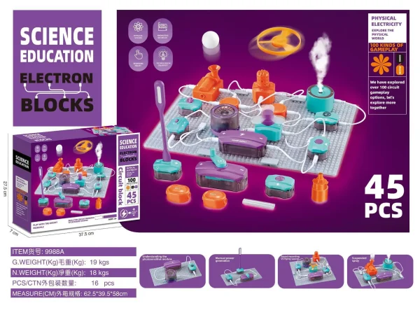 New DIY Science Experiment Electronic Building Blocks Children's Circuit Physics Toys Exercise Children's Thinking Ability - Image 3